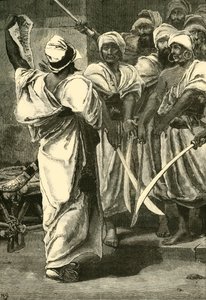 Bagaeus leverer sine meldinger til den persiske garde, 1890. av Unbekannt