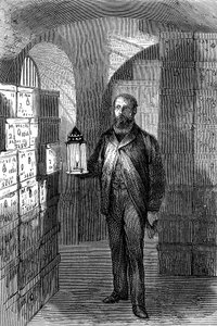 Seddelbutikk i hvelvene til Bank of England, c1870 av Unbekannt
