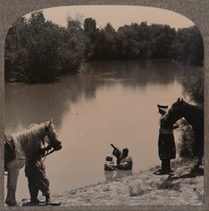 Dåp i Jordan, ca 1900 av Unbekannt