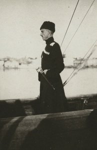 Baron Pyotr Nikolayevich Wrangel på yachten Lucullus. Lemnos, 1921. av Unbekannt