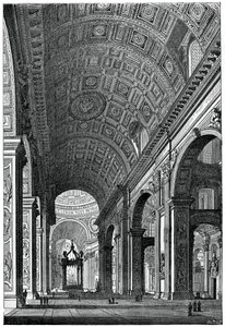 Basilica of St Peters, Roma, 1870 av Unbekannt