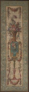 Kurv med blomster med girlander, 1770-90. av Unbekannt