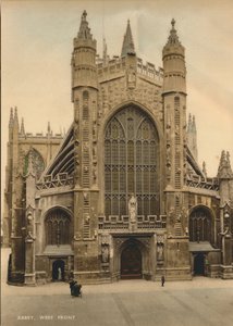 Bath Abbey, vestfronten, c1925 av Unbekannt