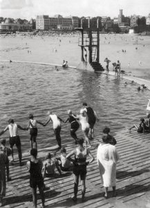 Badebasseng, Dinard, Bretagne, Frankrike, 1900-tallet av Unbekannt