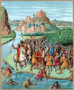 Kamp mellom Bacchides og Jonathan, Maccabean Revolt, 160 f.Kr., c1800-tallet av Unbekannt