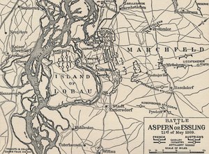 Slaget ved Aspern eller Essling, 21. mai 1809, 1896 av Unbekannt