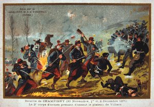 Slaget ved Champigny, fransk-prøyssisk krig, 30. november-2. desember 1870 av Unbekannt