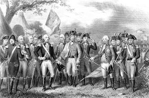 Slaget ved Yorktown, Virginia, amerikansk uavhengighetskrig, 1781 av Unbekannt