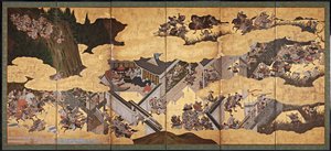 Kampscener fra Tale of Heike Heike Monogatari, første tredjedel av 1600-tallet. av Unbekannt