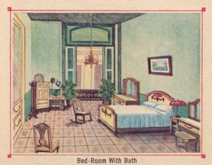 Soverom med bad - Hotel Florida - Havana - Cuba, c1910 av Unbekannt