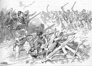 Bak The Rough Breastworks Lay The Michigan Men, 1902 av Unbekannt