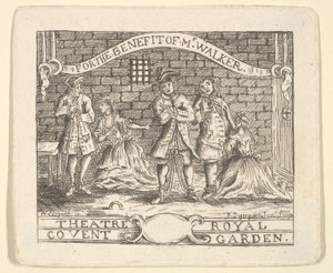 Fordelsbillett for Walker, ca. 1735. av Unbekannt