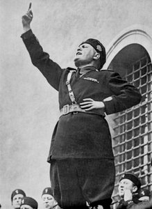 Benito Mussolini , italiensk fascistisk diktator, ca 1930-tallet av Unbekannt