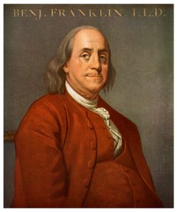 Benjamin Franklin , amerikansk vitenskapsmann og politiker, 1782 1956 av Unbekannt
