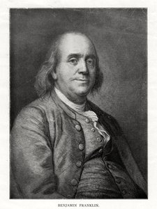 Benjamin Franklin , amerikansk statsmann, skriver og vitenskapsmann, 1900-tallet av Unbekannt