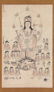 Benzaiten og femten ledsagere, 1200-tallet. av Unbekannt