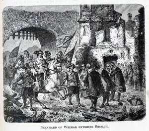 Bernhard av Weimar på vei inn i Breisach, 1882 av Unbekannt