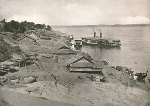 Bhamo - Irrawaddy Flotilla Mail Steamer ved Ghat, 1900. av Unbekannt