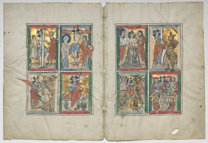 Bifolio med scener fra Kristi liv, 1230-1240. av Unbekannt