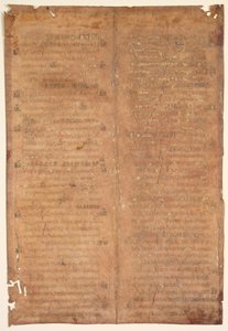 Bifolium utskåret fra en karolingisk gradvis verso, ca. 830-860. av Unbekannt