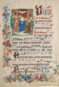 Bifolium fra et gradvis, tysk, sent på 1400-tallet. av Unbekannt