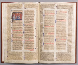 Bifolium med Decretals of Gratian, French, ca. 1290. av Unbekannt