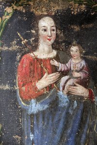 Bionnassay barokk kapell. Jomfru Maria og Jesus. Frankrike av Unbekannt