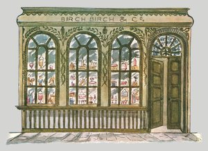 Birchs butikkfront, City of London, 1928. av Unbekannt