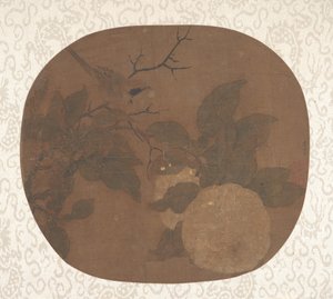Fugl på en Camellia-gren, ca. 1000. av Unbekannt