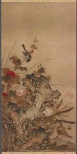 Fugler og blomster, Edo-perioden, 1700-tallet. av Unbekannt