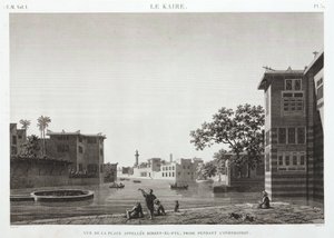 Birket-al-Fyl, Kairo, Egypt, under flommen, ca 1798 av Unbekannt