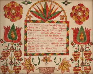 Fødsels- og dåpsattest, 1822. av Unbekannt