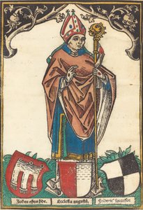 Biskop av Augsburg med tre våpenskjold, ca. 1485. av Unbekannt