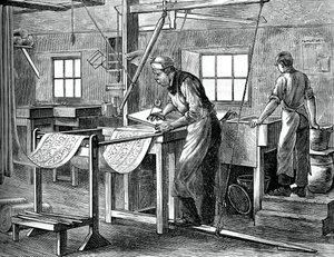 Blokker skrivere på jobb, c1880 av Unbekannt