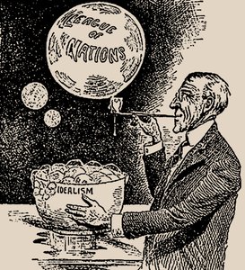 Blåse bobler. Woodrow Wilson og Folkeforbundet, 1919. av Unbekannt
