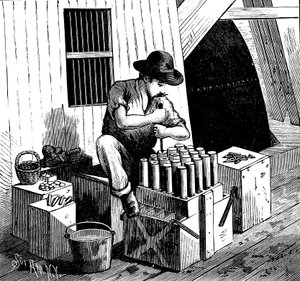 sprengning av Flood Rock, 1885 av Unbekannt
