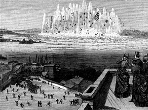 Sprengning av Flood Rock, 1885, 1886. av Unbekannt
