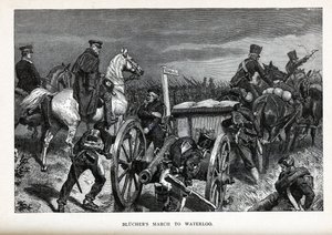 Blüchers Marsh til Waterloo, 1882 av Unbekannt