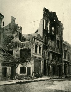 Bombede bygninger i Beograd, Serbia, første verdenskrig, oktober 1915, c1920. av Unbekannt