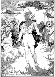 Nederst i scenen fra William Shakespeares Midsummer Night