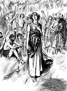 Boudicca Boadicea britiske dronning av Iceni fra det første århundre, samlet troppene sine, ca 1900 av Unbekannt