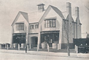 Bournville: to av landsbybutikkene, av WA Harvey, c1900 1901-1902 av Unbekannt