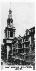Bow Church, Cheapside, London, ca 1920-tallet av Unbekannt