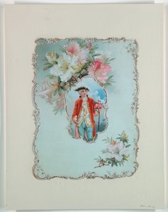 Gutt som holder en bukett roser, 1880–1910 av Unbekannt
