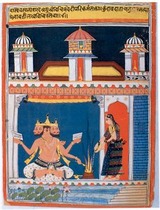 Brahma mottar et tilbud etter 1700-tallet av Unbekannt