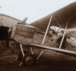 Breguet biplan i ferd med å ta av, c1914-c1918 av Unbekannt