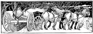 Bringe hjem Juleloggen, 1883 av Unbekannt