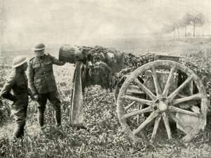 Britisk dummypistol i felt for å tiltrekke tyskernes brann, 1919. av Unbekannt