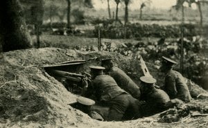 British Naval Division i Antwerpen, Belgia, første verdenskrig, 1914, c1920. av Unbekannt
