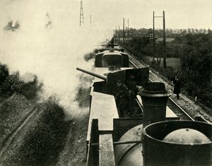 Den britiske marinens pansrede tog, første verdenskrig, 1914, c1920. av Unbekannt